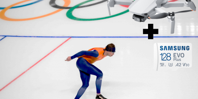 De DJI Mini 2 is geschikt om allerlei sporten te filmen op de Olympische Winterspelen.