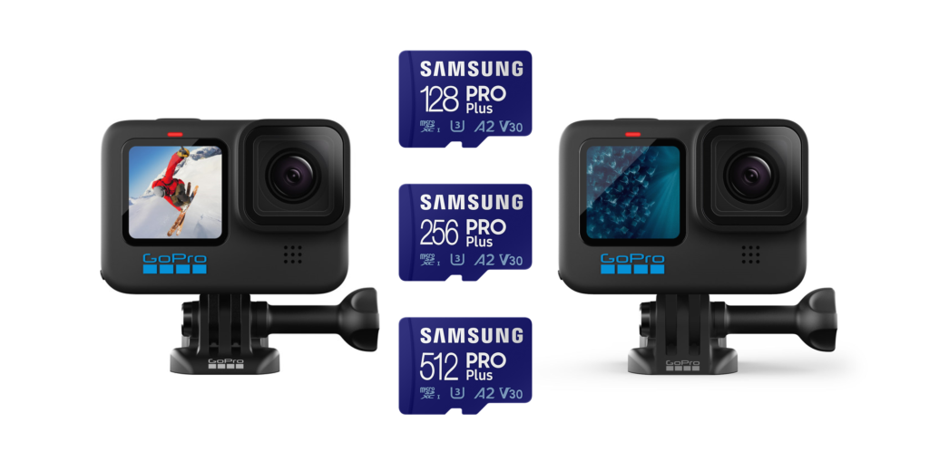 Met een geheugenkaart van Samsung kun jij alles fotograferen met jouw GoPro HERO 10 of GoPro HERO 11 camera. Zoals met de Samsung Pro Plus micro SD kaart.